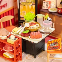 Rolife® Super Creator Panda Hot Pot DIY Miniature Diorama