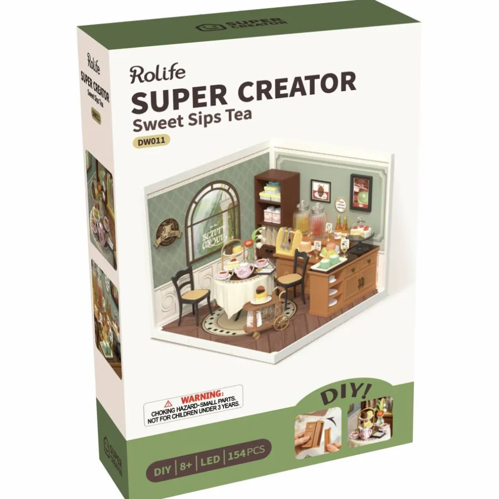 Rolife® Super Creator Sweet Sips Tea DIY Miniature Kit