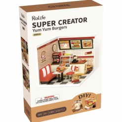 Rolife® Super Creator Yum Yum Burgers DIY Miniature Kit