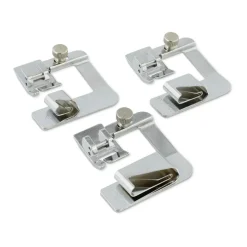 Rolled Hem Presser Foot Set – 3 Piece Wide Hemming Foot Kit Includes 1/2”, 3/4" & 1” Presser Feet – Rolled Hem Foot Compatible with Most Models of Singer, Brother, Babylock, Euro-Pro, Janome