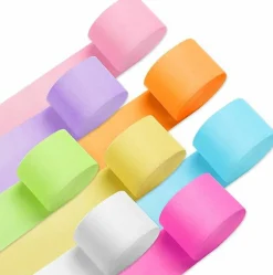 8 Rolls Pastel Crepe Paper Streamers (656 ft Total), 1.8" x 82 ft Party Streamers Set for Birthday, Wedding, Baby Shower & Holiday Decorations, DIY Craft & Backdrop Supplies