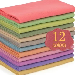 12 Rolls Soft Felt Fabric Sheets 8x35 Inch 1.4mm Thick Assorted Morandi Colors Nonwoven Felt Fabric Roll for DIY Crafts Sewing Patchwork Decorations