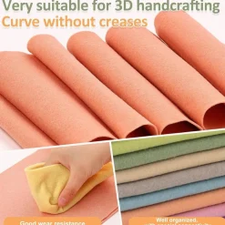 12 Rolls Soft Felt Fabric Sheets 8x35 Inch 1.4mm Thick Assorted Morandi Colors Nonwoven Felt Fabric Roll for DIY Crafts Sewing Patchwork Decorations