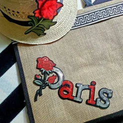 Ronin Embroidered Iron On Rose Applique/Patch Patch