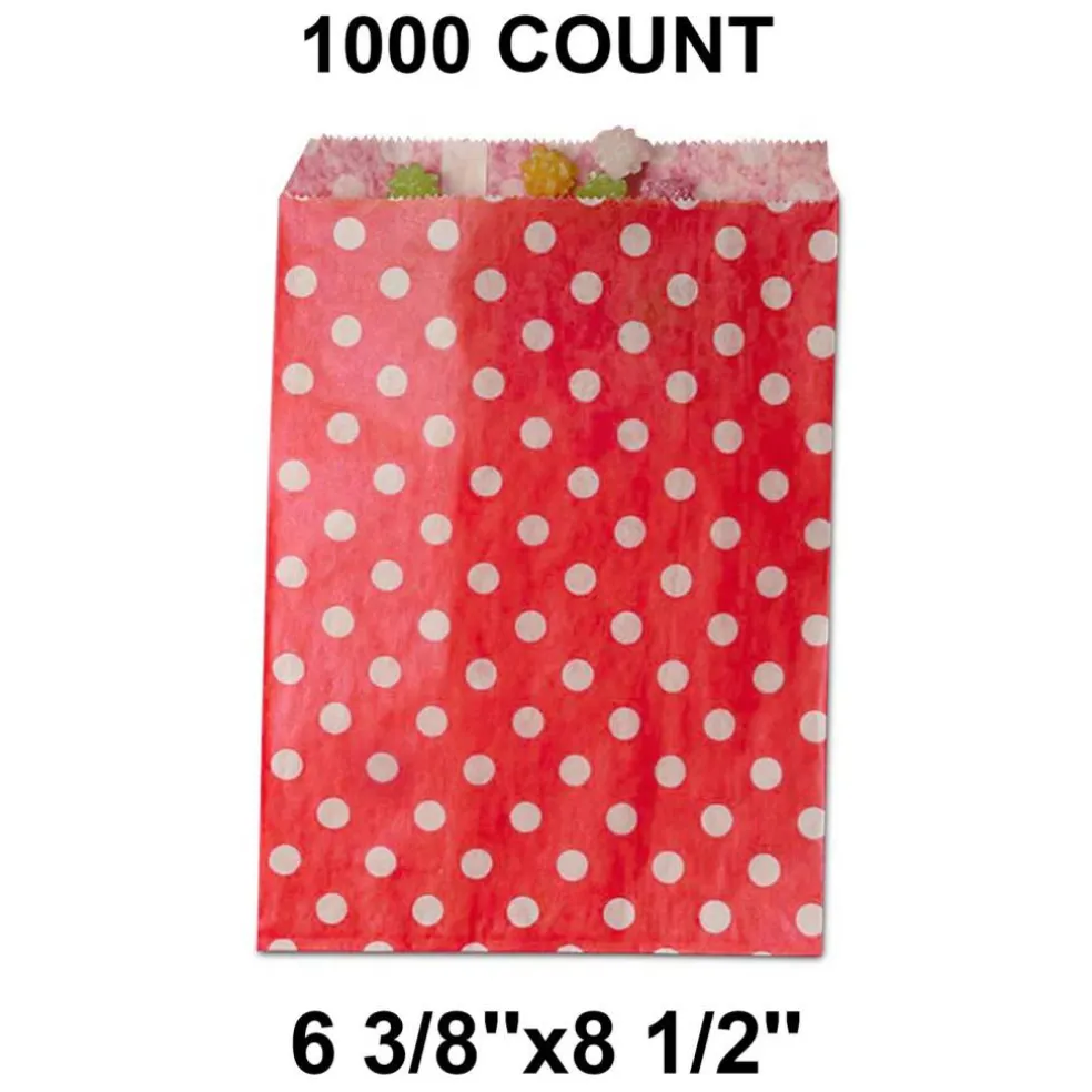 Roomy Small Dots Bags Ideal for Gifting 6 3/8" x 8 1/2"