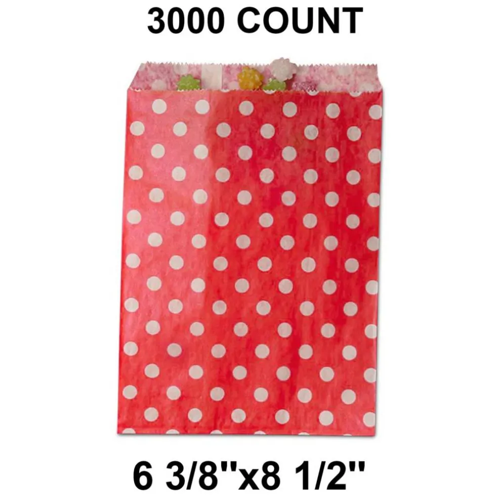 Roomy Small Dots Bags Ideal for Gifting 6 3/8" x 8 1/2"