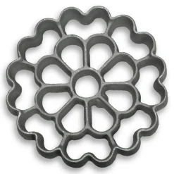 Rosette Iron Bunuelos Cookie Mold by Kitchen Supply, Spanish Shape 4.5 x 0.7 Inches
