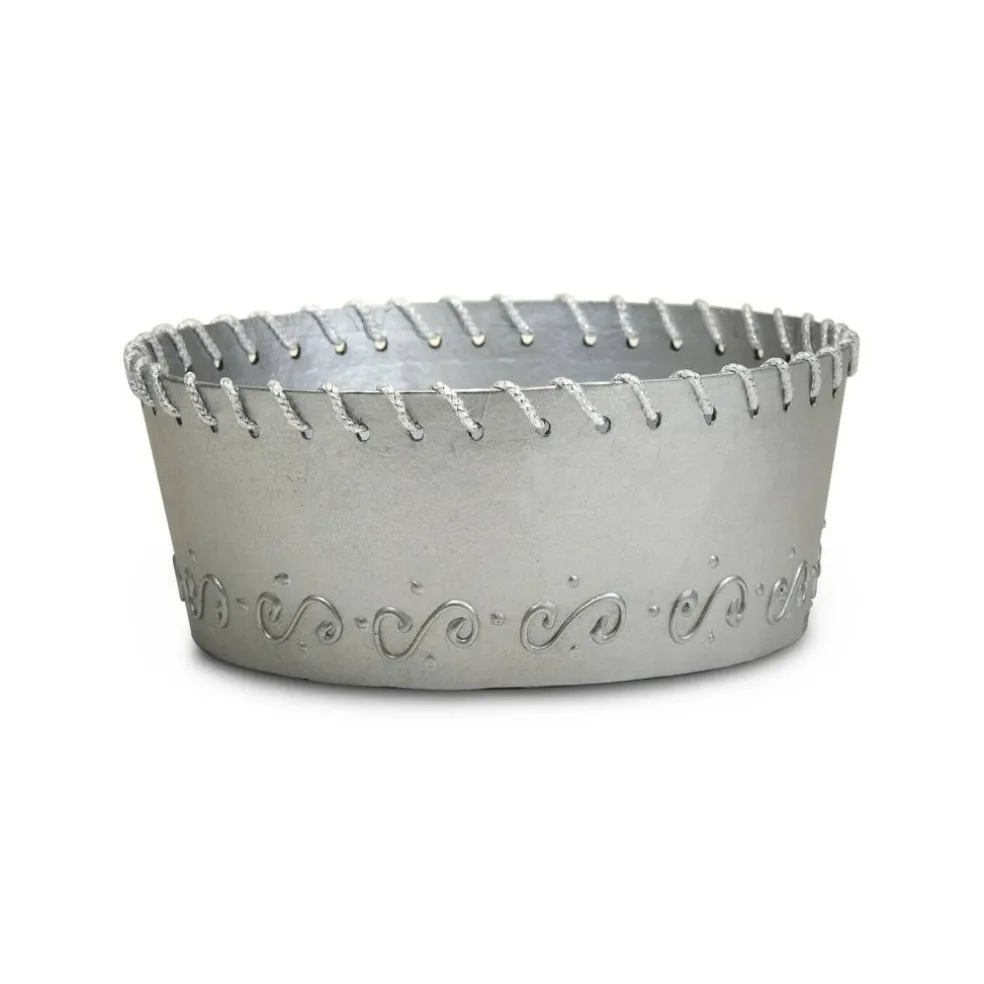 Round Designer Container - Silver