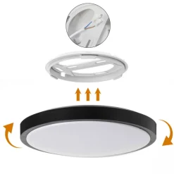 Round LED Ceiling Light Fixture Modern Flush Mount 36W 6500K Cool Daylight Energy Ideal for Office Kitchen Bedroom Living Room Bathroom Dining Room Hallway and Entryway