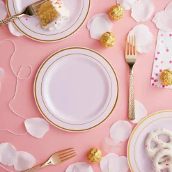 7.5" Round Lunch Plates with Gold Trim by Celebrate It™, 10ct.