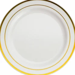 7.5" Round Lunch Plates with Gold Trim by Celebrate It™, 10ct.