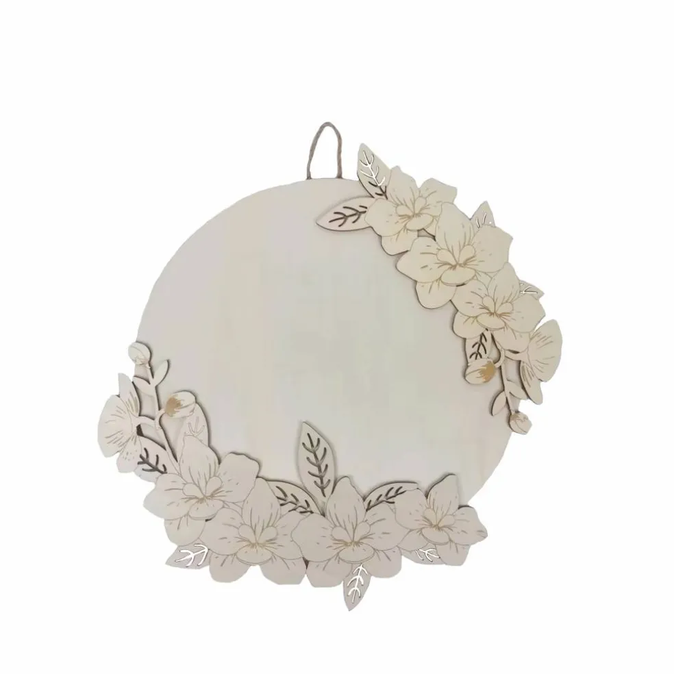 16" Round Orchid DIY Plywood Plaque by Make Market®