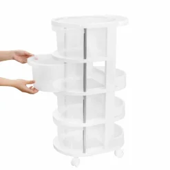 Round Plastic Storage Cart by Simply Tidy®