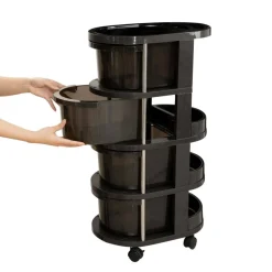 Round Plastic Storage Cart by Simply Tidy®