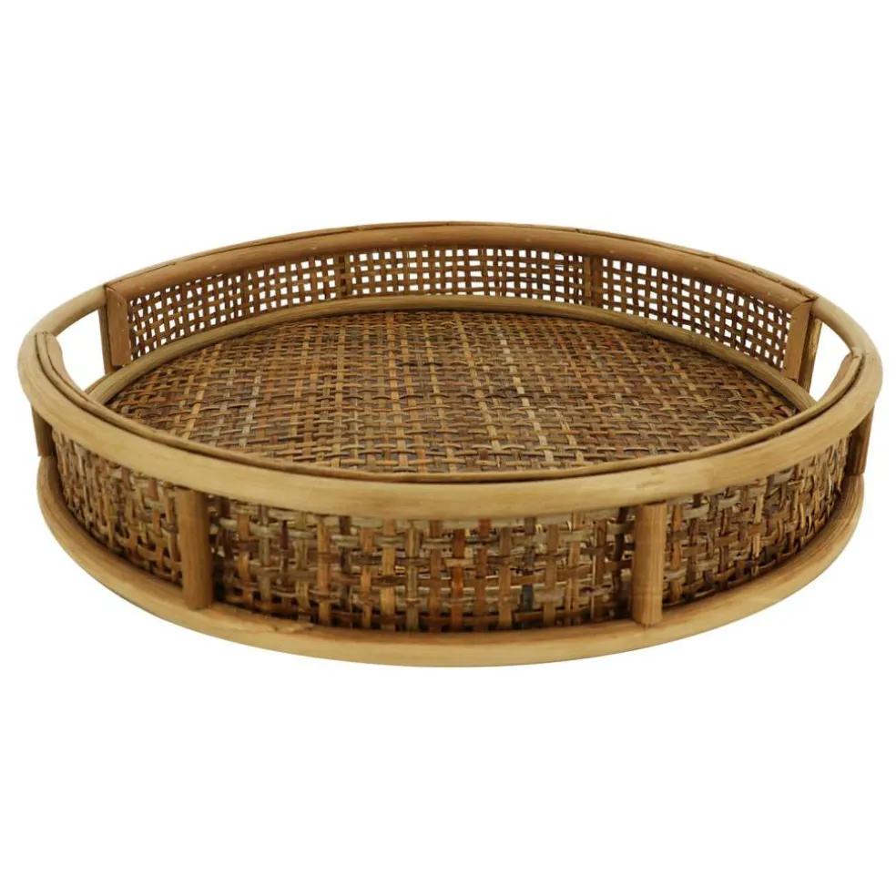 13.75" Round Rattan Tray by Ashland®
