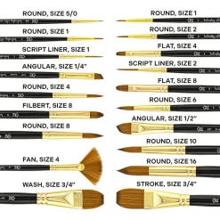 Royal & Langnickel® Kolinsky Elite Pro™ Fine Artist Studio Brush Set