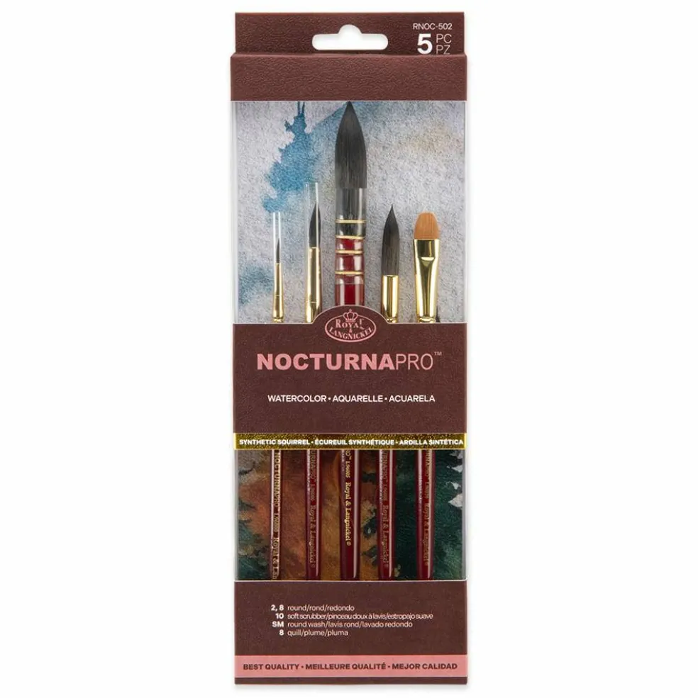 Royal & Langnickel® Nocturna Pro™ Round & Quill Variety Brush Set