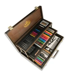 RSET-ART4452 | 115 Piece Sketching & Drawing Espresso Art Set