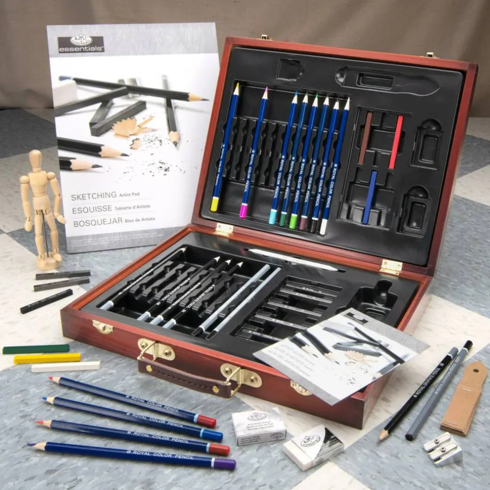 RSET-DS2030 | Essentials™ 45pc Sketching & Drawing Travel Art Set