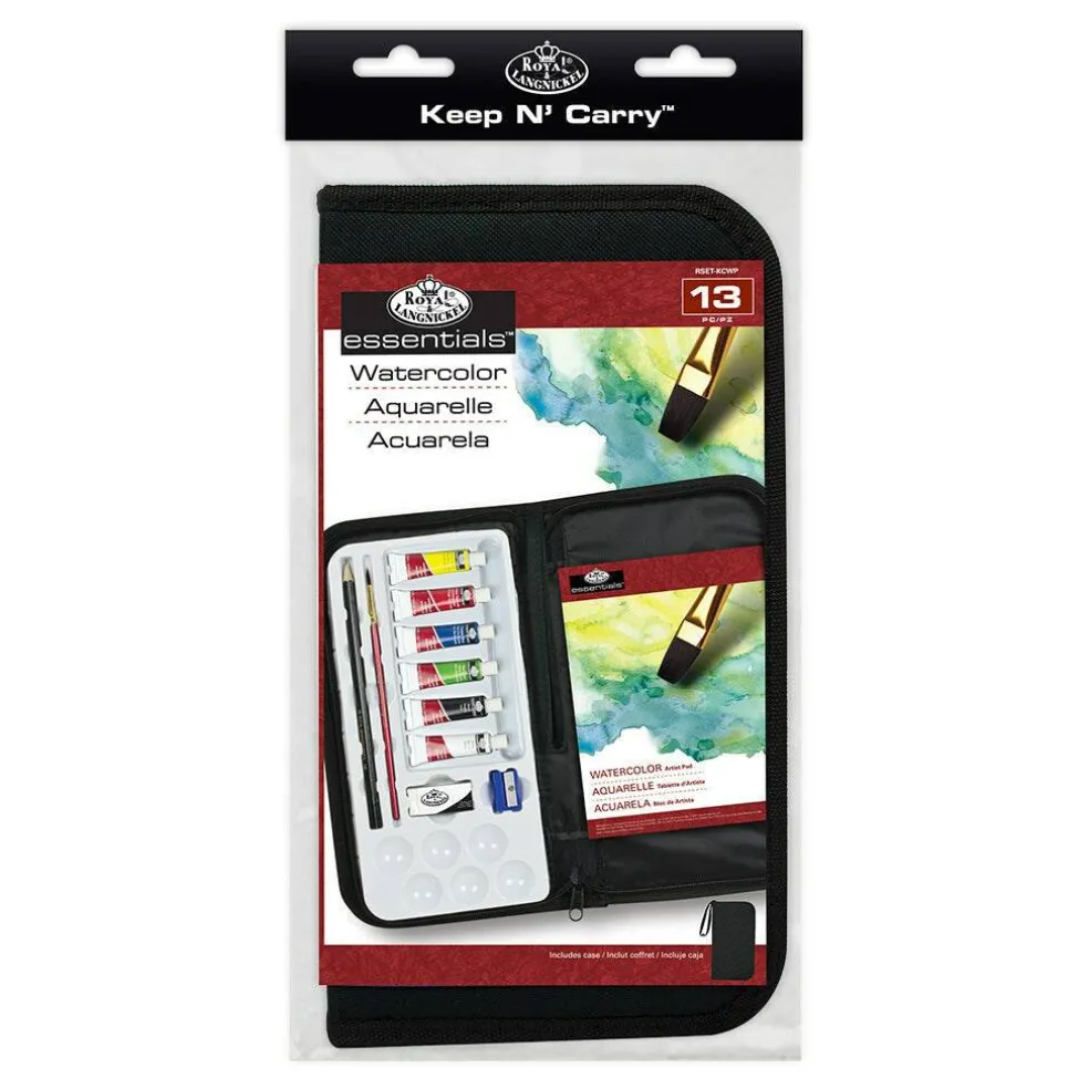 RSET-KCWP | Essentials™ 13pc Watercolor Painting Keep N' Carry Travel Art Set