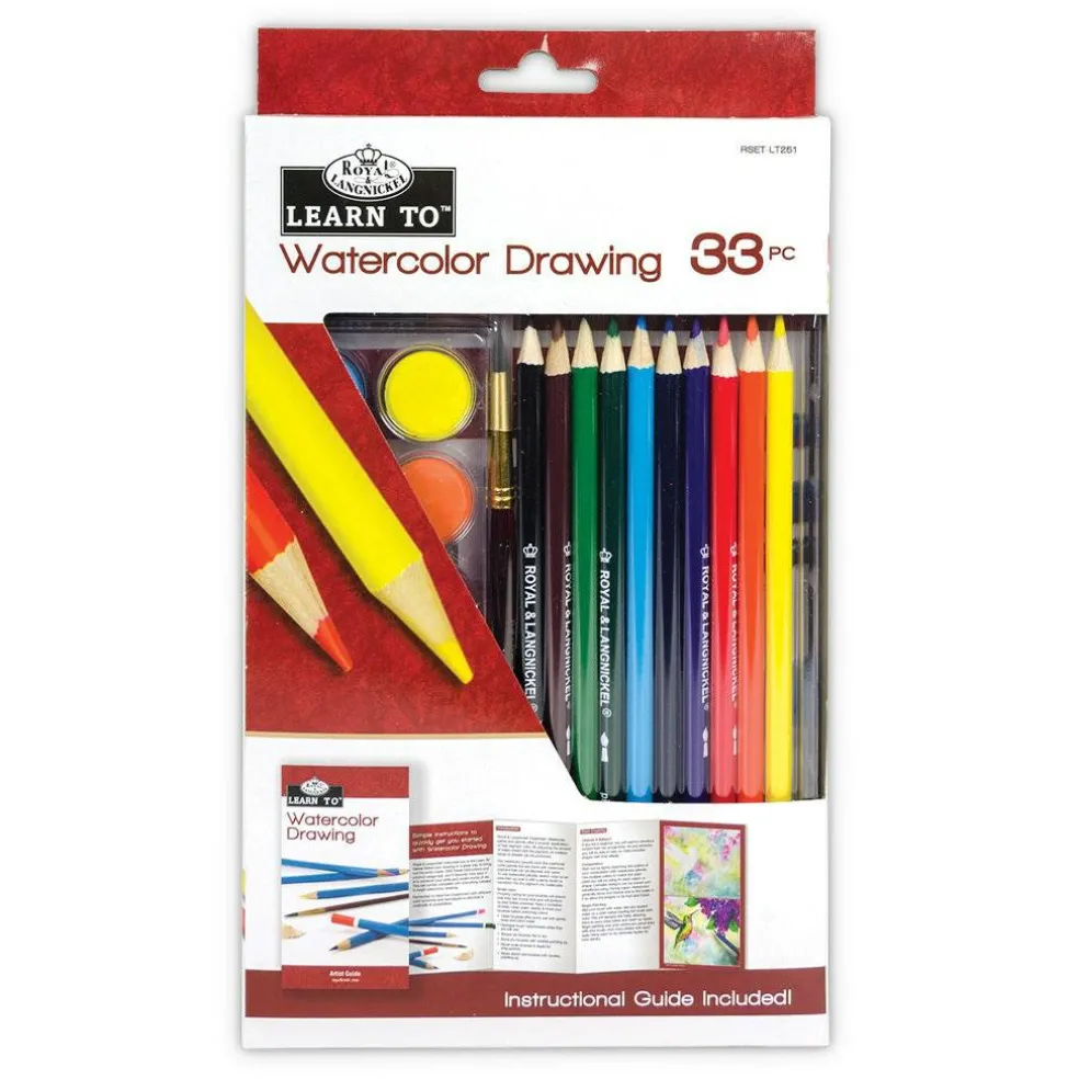 RSET-LT251 | Learn To™ 33pc Watercolor Drawing Art Set