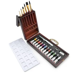 RSET-WAT2020 | Essentials™ 24pc Watercolor Painting Long Handle Travel Art Set