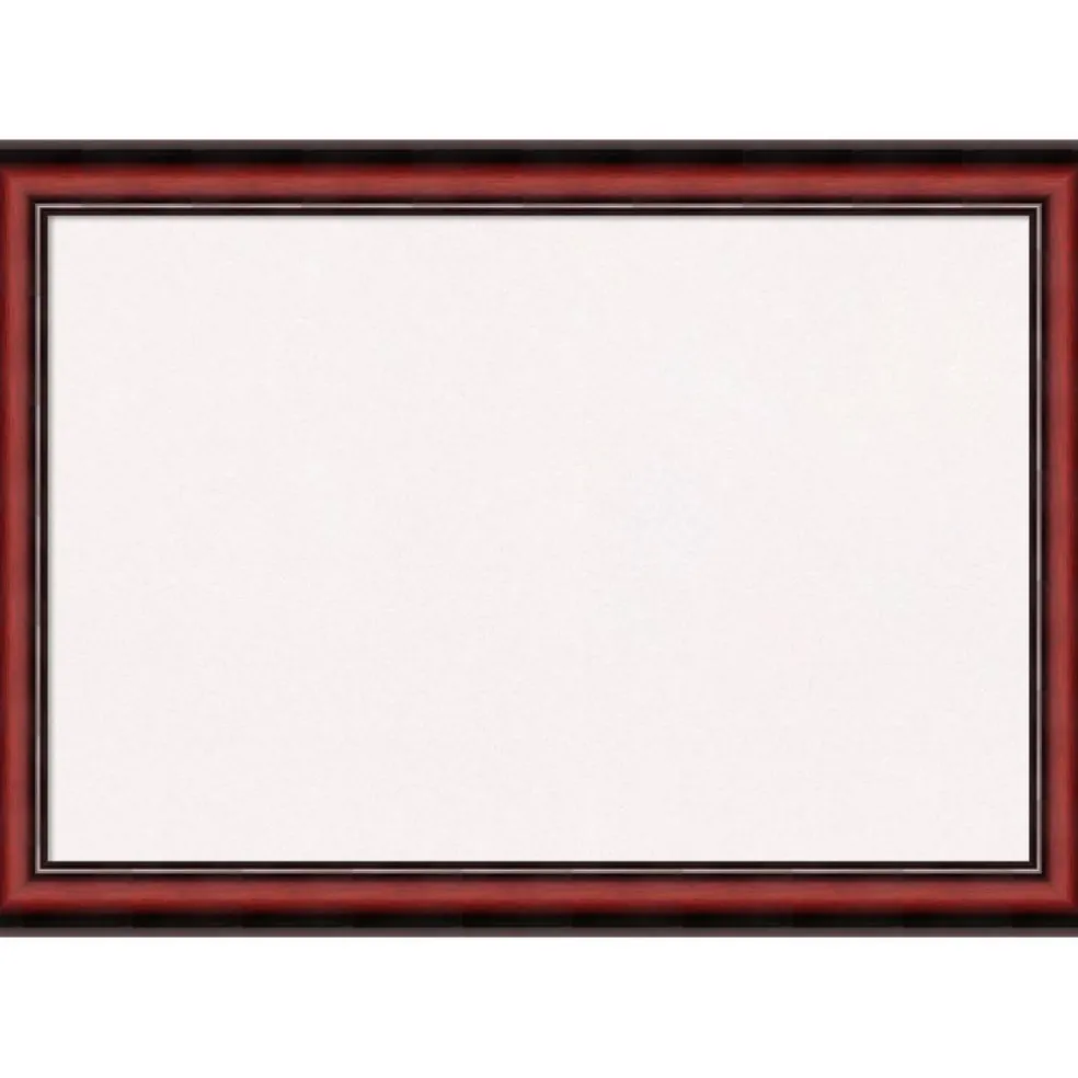 Rubino Cherry Scoop Wood Framed Corkboard, White Cork