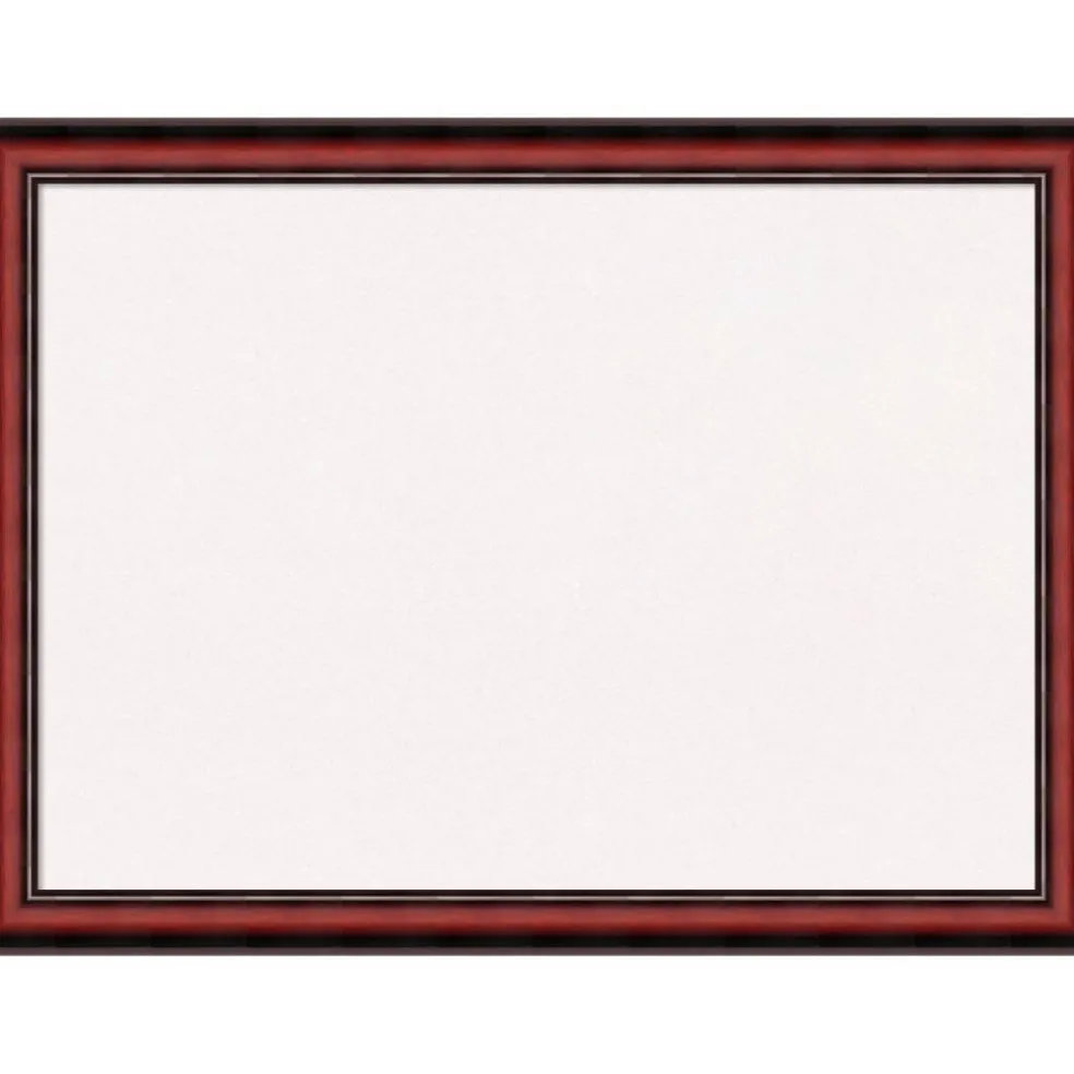 Rubino Cherry Scoop Wood Framed Corkboard, White Cork