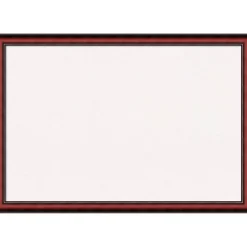 Rubino Cherry Scoop Wood Framed Corkboard, White Cork