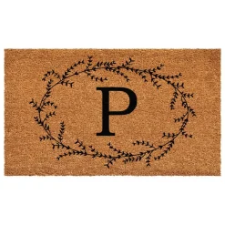 Rustic Leaf Vine Monogrammed Doormat