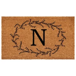 Rustic Leaf Vine Monogrammed Doormat