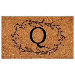 Rustic Leaf Vine Monogrammed Doormat