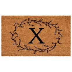 Rustic Leaf Vine Monogrammed Doormat