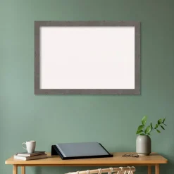 Rustic Plank Narrow Framed Corkboard, White Cork