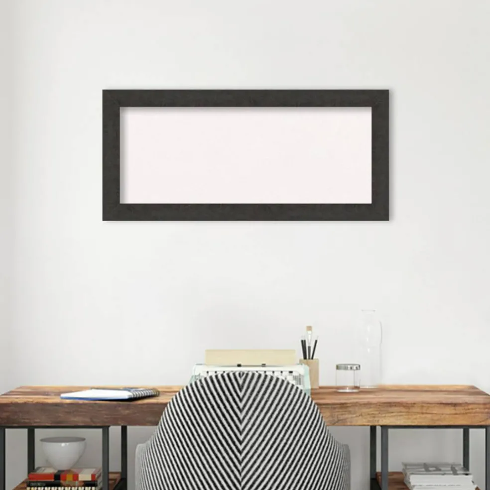Rustic Plank Narrow Framed Corkboard, White Cork