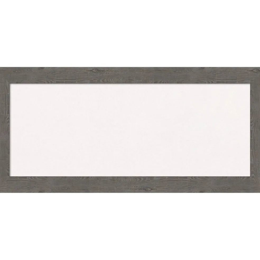 Rustic Plank Narrow Framed Corkboard, White Cork