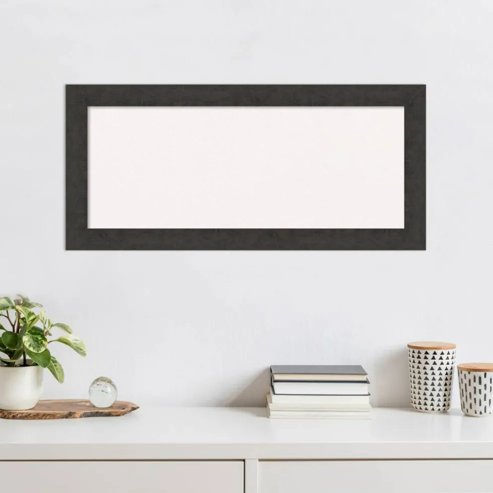 Rustic Plank Narrow Framed Corkboard, White Cork