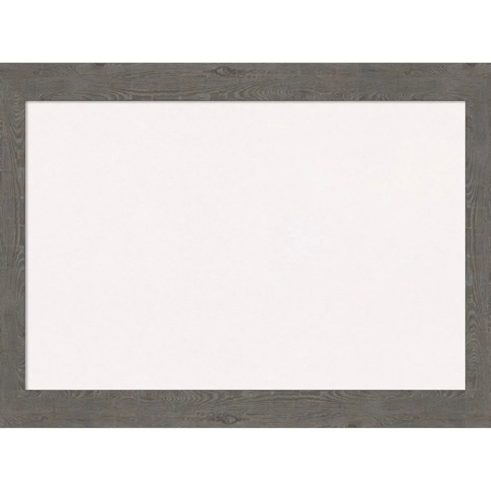 Rustic Plank Narrow Framed Corkboard, White Cork