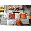 Rust Red Soft Plush Faux Fur Farmhouse Throw Cushion Cases