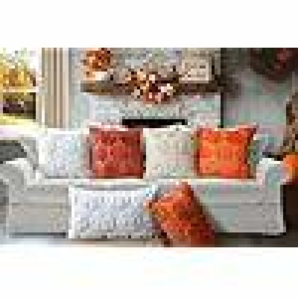 Rust Red Soft Plush Faux Fur Farmhouse Throw Cushion Cases