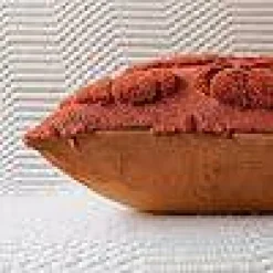 Rust Red Soft Plush Faux Fur Farmhouse Throw Cushion Cases