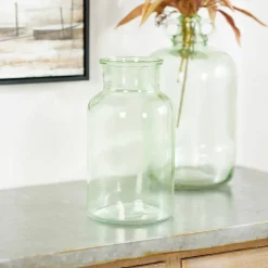 10.25" Sage Green Glass Vase