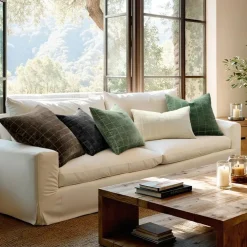 Sage Plaid Decorative Throw Pillow Covers 18x18 Set of 2