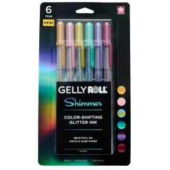 Sakura® Gelly Roll® Shimmer 0.5mm Bold 6 Color Gel Pen Set