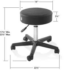 Saloniture Rolling Hydraulic Salon Stool - Adjustable Swivel Chair for Spa, Shop, Salon, Massage, Medical, Work or Office
