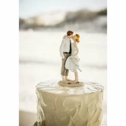 "Sand and Shells " Beach Bride and Groom Wedding Cake Topper