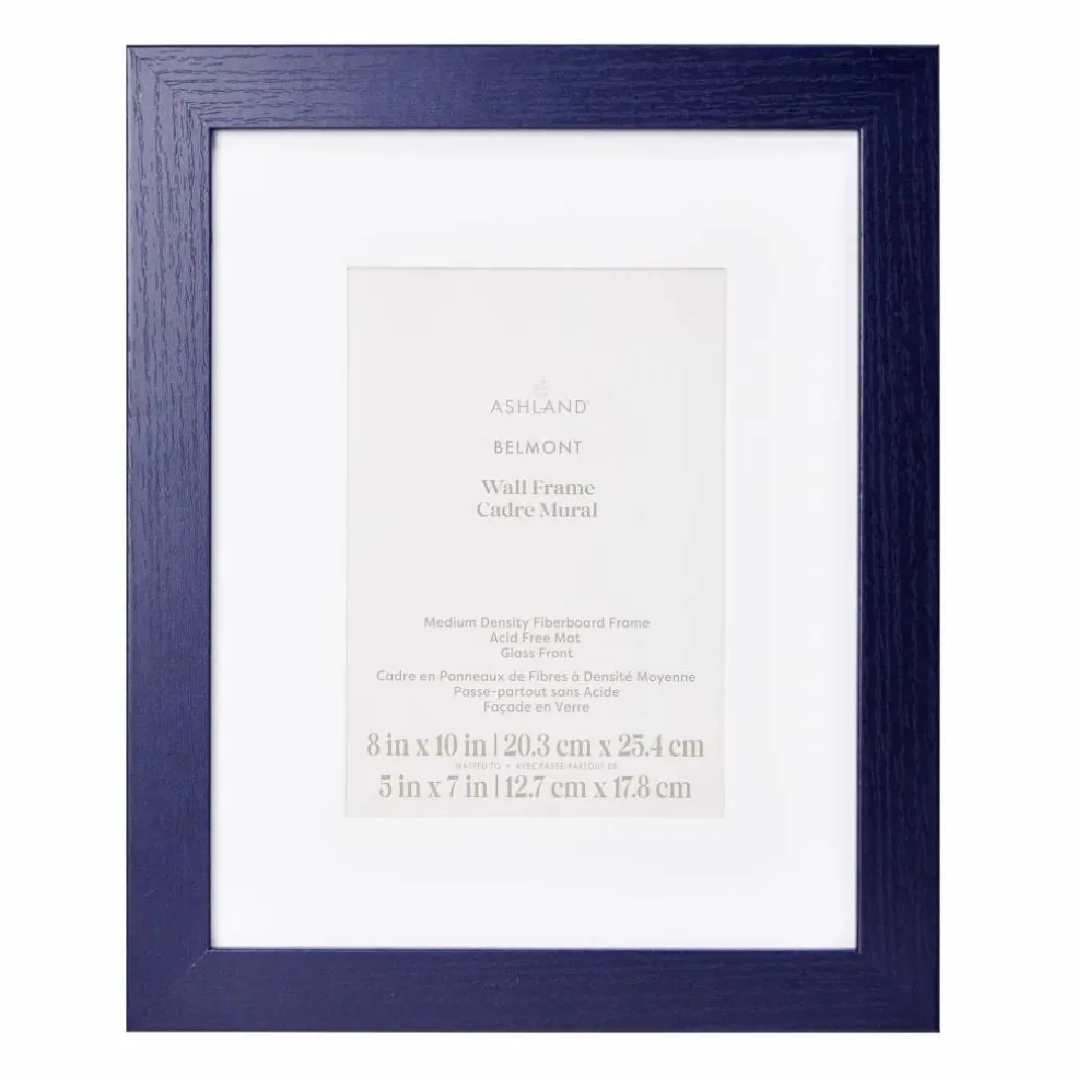 Sapphire Blue Wood Grain Matted Belmont Wall Frame by Ashland®