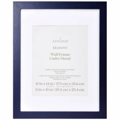 Sapphire Blue Wood Grain Matted Belmont Wall Frame by Ashland®