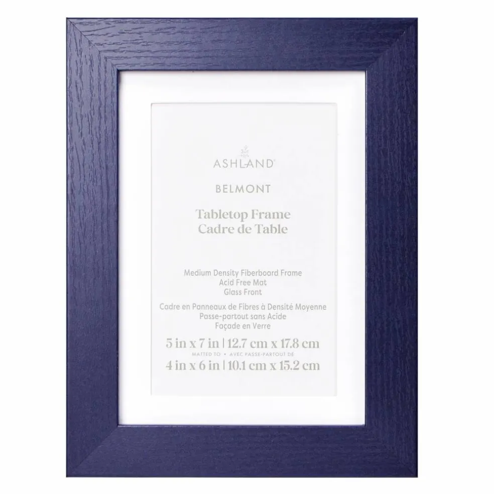 Sapphire Blue Wood Grain Matted Belmont Wall Frame by Ashland®