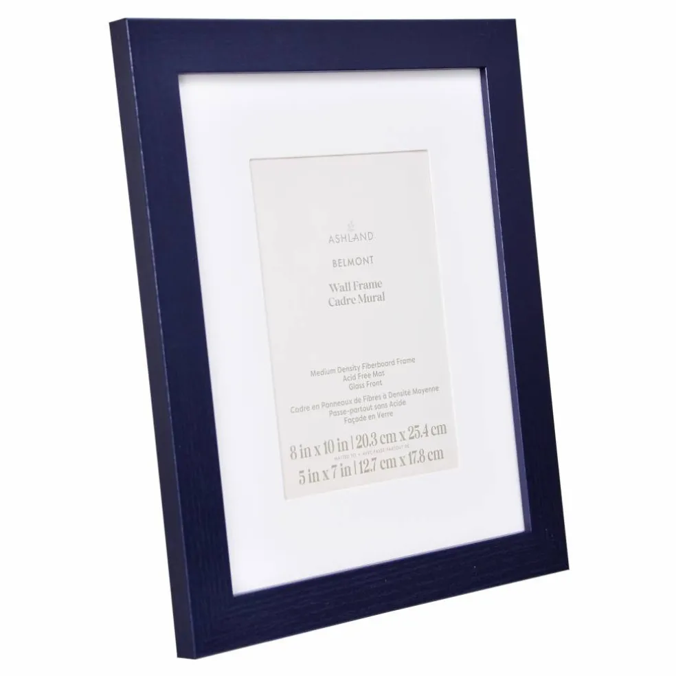 Sapphire Blue Wood Grain Matted Belmont Wall Frame by Ashland®